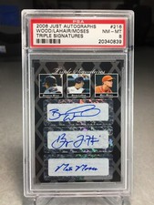 2006 Just Autographs Triple Signatures 1/3 #216 - PSA 8 - POP 2 (none higher)