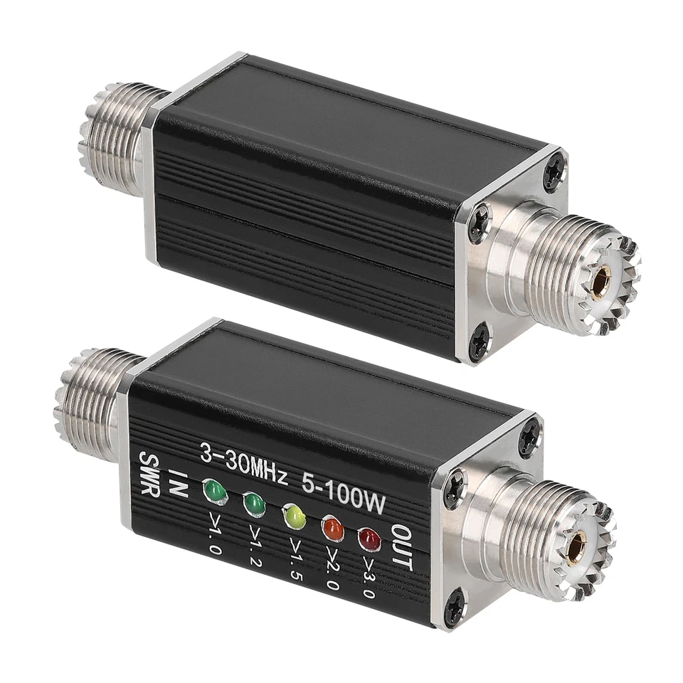Medidor LED SWR 3-30 MHz Frecuencia Onda Corta Indicador de Ondas Permanentes Foto 2 de 4