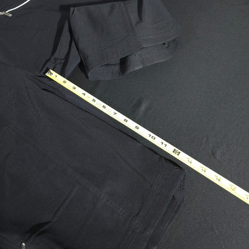 Jamie Sadock Shorts Womens Sz 18 Black Bermuda Golf Solid Nylon Pockets Zipper - Picture 7 of 16