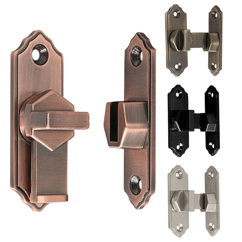 Sliding Barn Door Latch with Security Hook for Garden Gates  