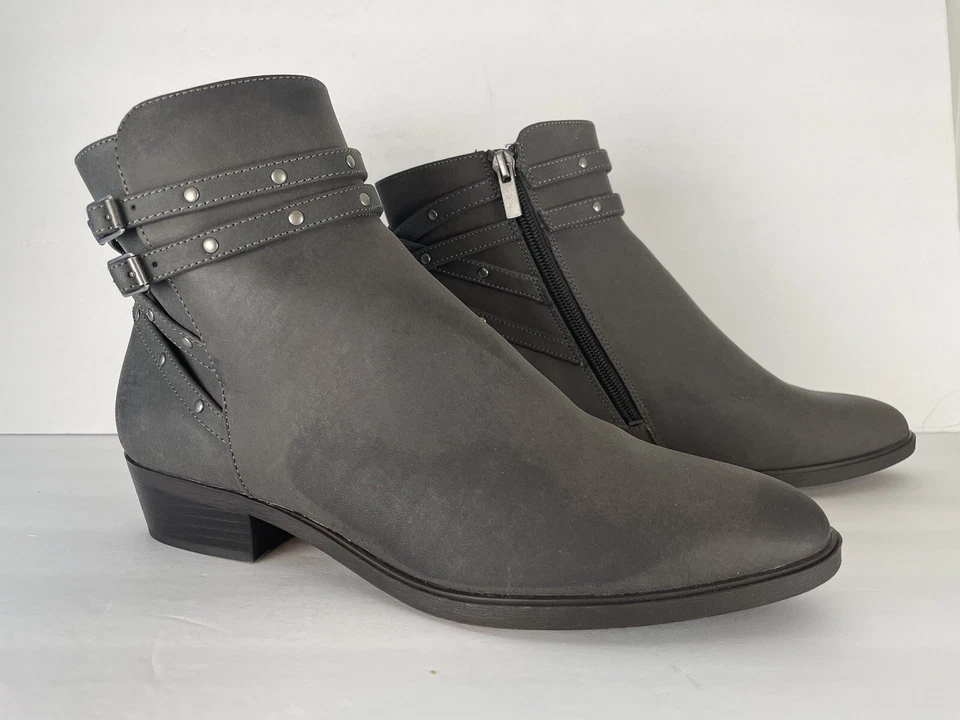 Botines Chaps talla 9,5 B Shauna para mujer gris jaspeado imitación cuero Foto 3 de 4