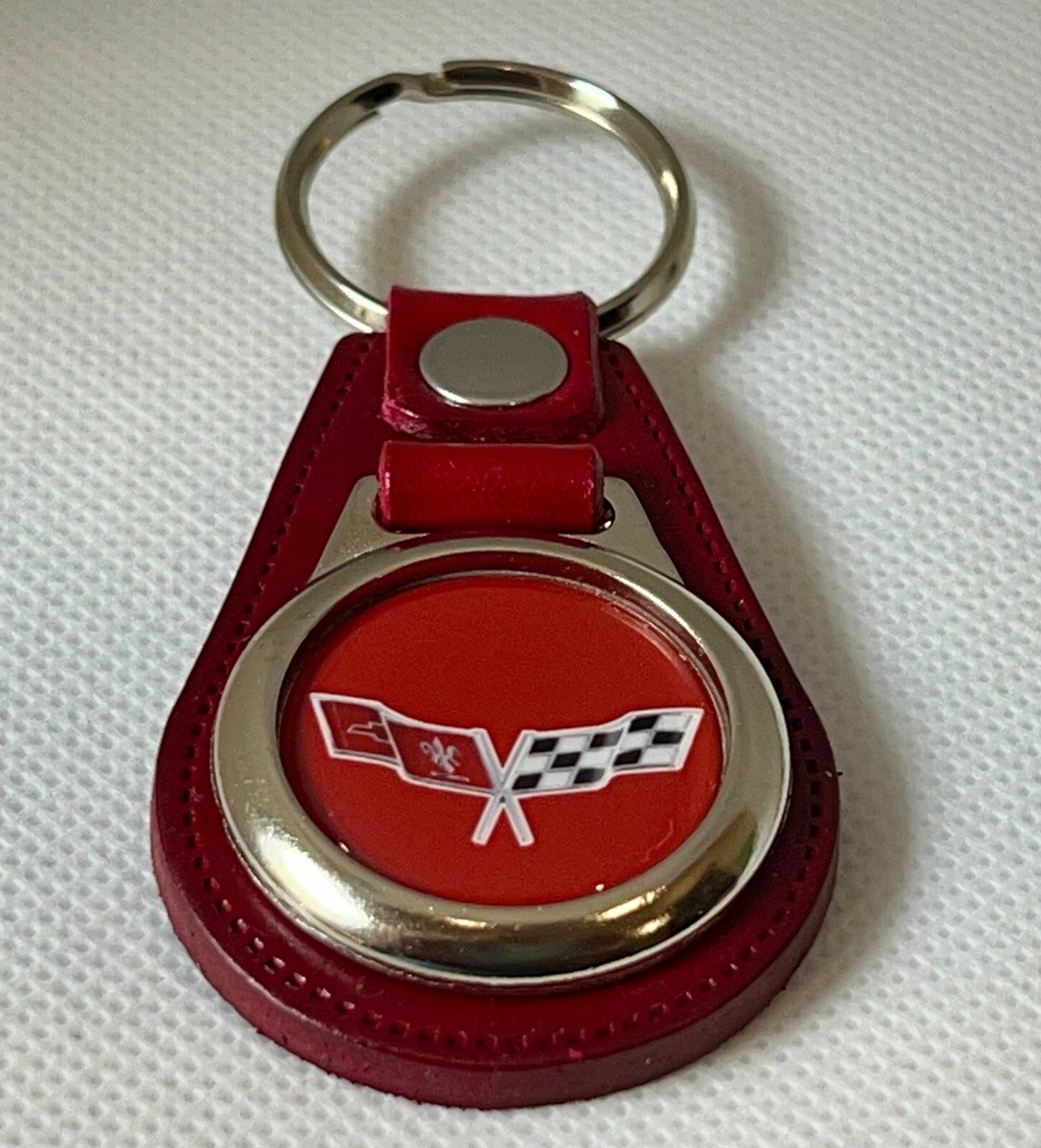 キーホルダー・キーリング Charm Keychain - Versace - Leather - Red dpm8442dnas3v1b00l1.jpg