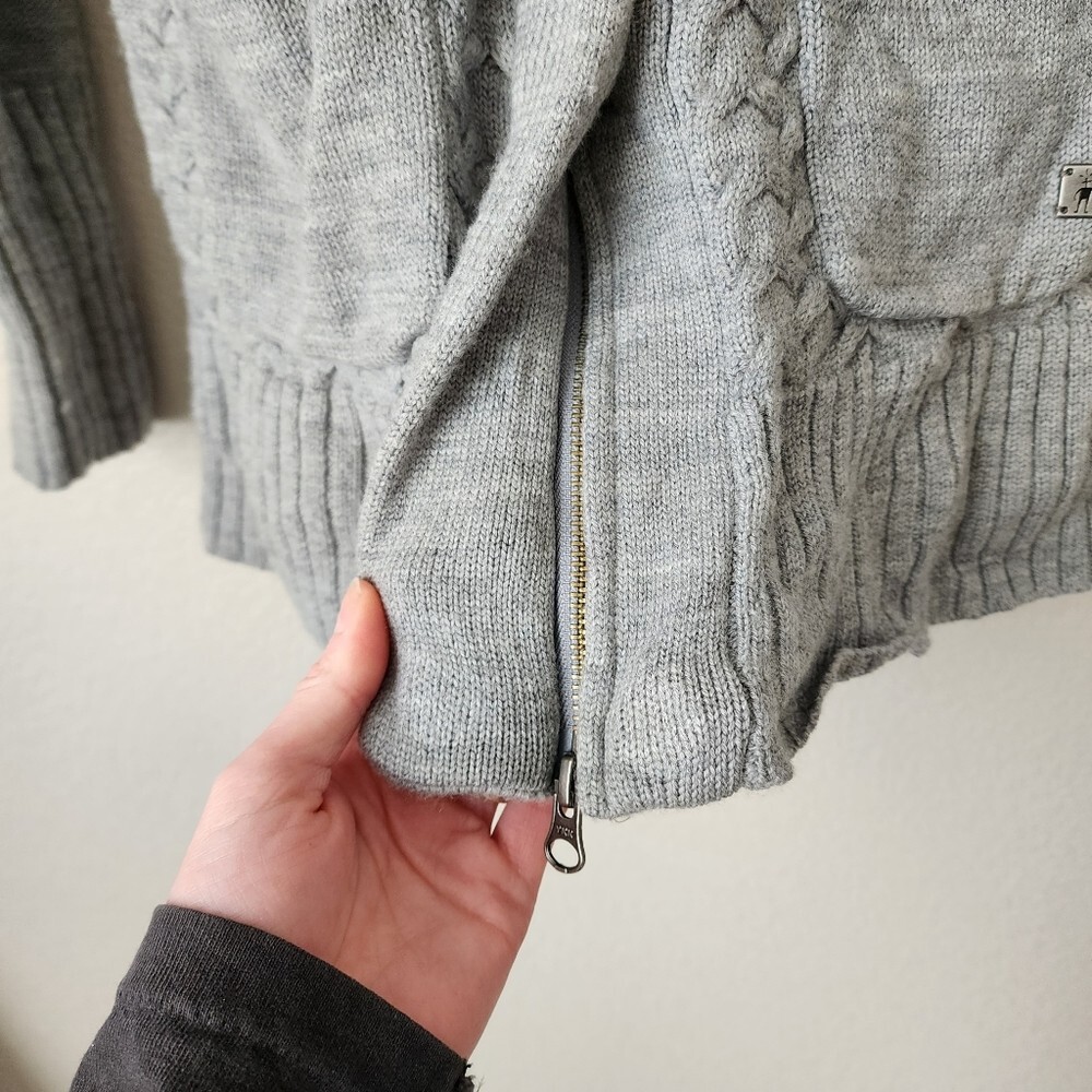 SMARTWOOL Hesperus Full Zip Cardigan Sweater 100% Merino Wool in grey Small