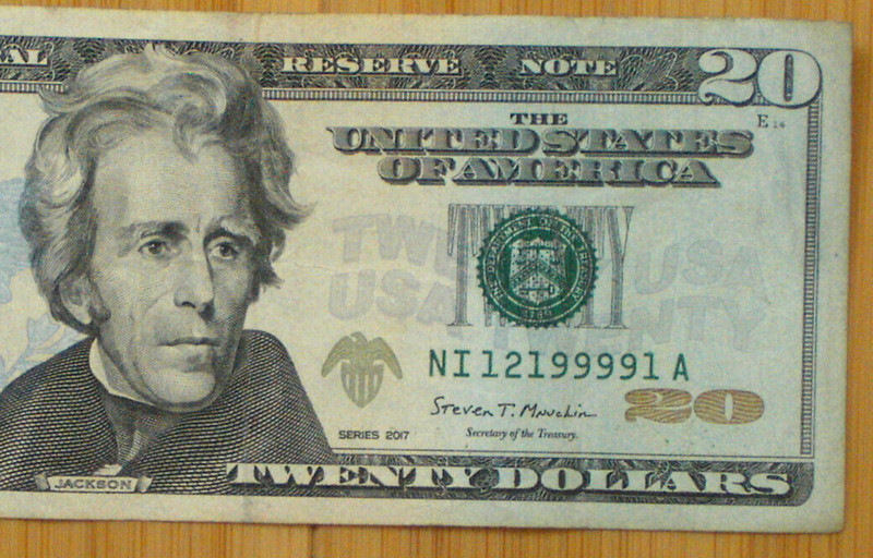2017 $20 Dollar Bill US Federal Reserve Note 12199991 Trinary Note
