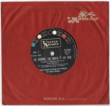 ENNIO MORRICONE 45 The Good, The Bad & The Ugly Rare Uruguay 7" OST Sergio Leone