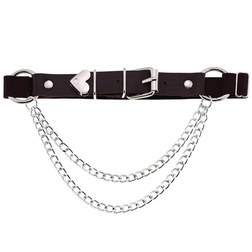 Punk Style PU Leather Thigh Ring Nightclub Leg Chain Ladies Garter Belt - Picture 17 of 22