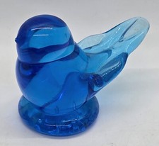 Bluebird of Happiness Blue Art Glass 1990 Signed by Leo Ward Terra Studios USA