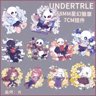 Anime Undertale Sans Asriel Frisk papyrus Acrylic Keychain Keyring Chain Holder