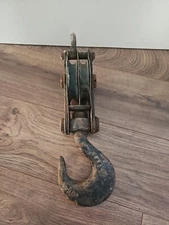 Block Tackle Metal Double Pulley, Hook 