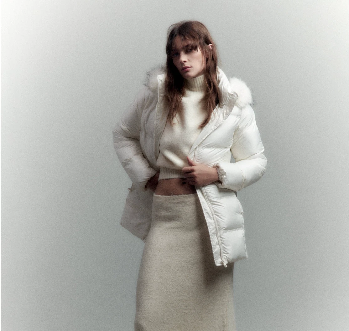 ZARA NEW REMOVABLE HOOD WATER AND WIND PROTECTION PUFFER JACKET