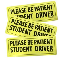 Student Driver Magnet Sign Vehicle Bumper Magnet Reflective Set of 3 Car Signs