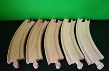 Thomas  Friends Brio Train Curved Track Wooden Lot of 5 Pieces