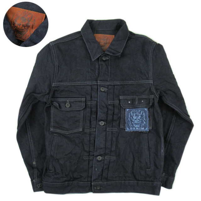 Oni Denim 02516P-14BLK 2nd Type Denim Jacket 14oz Weft Oni Denim 02516P-14BLK 2nd Type Denim Jacket 14oz Weft