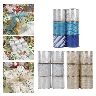 6 Stck. 6 Yard Glitzer Bänder Drahtkante Zum Selbermachen Handwerk Borte Zuhause