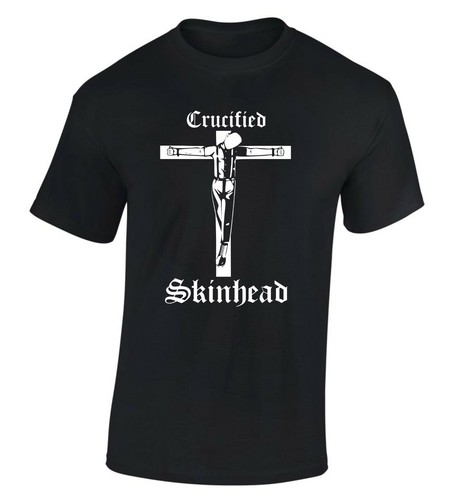 Crucified Skinhead T-SHIRT Oi Punk 69 MUSIC Tshirt S-XXL - Afbeelding 1 van 1