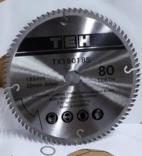 TCT Circular Saw Blade 185mm x 80T for Bosch Dewalt fits Saws 184mm 20mm Bore