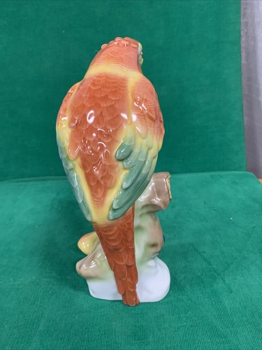 HEREND LARGE MACAW PARROT PORCELAIN FIGURINE MADE N HUNGARY MAGYAR BIRD Papagáj - Picture 4 of 13