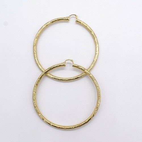 18 Karat Lagenlook Echt Gold Filled Runde Creolen Top Qualität 80 mm - Bild 5 von 5