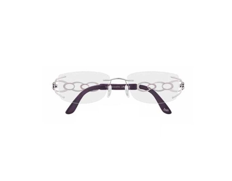 Silhouette Gol Circle 6735 6050 Purple/Silver Frame Women Eyeglasses