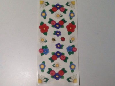 Roses Daisies Bees  SCRAPBOOKING Stickers by Me & My Big Ideas 12'' sheet