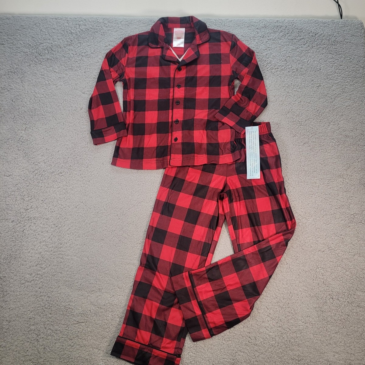 Wondershop (Target) Kids Size Christmas Pajamas Buffalo Check 2pc Set NWT