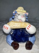 Whimsiclay Amy Lacombe COLONEL CORN Cat Figurine Annaco Creations