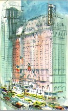 Vintage Postcard ~ Artist Rendering Hotel Astor Times Square New York NY 
