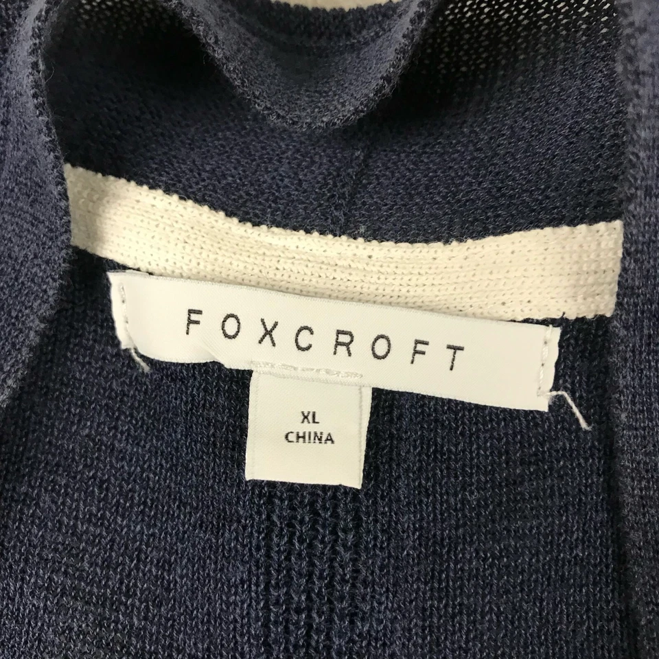 Foxcroft Sweater Womens XL Blue Long Sleeves Lightweight Open Cardigan - Image 2 of 4