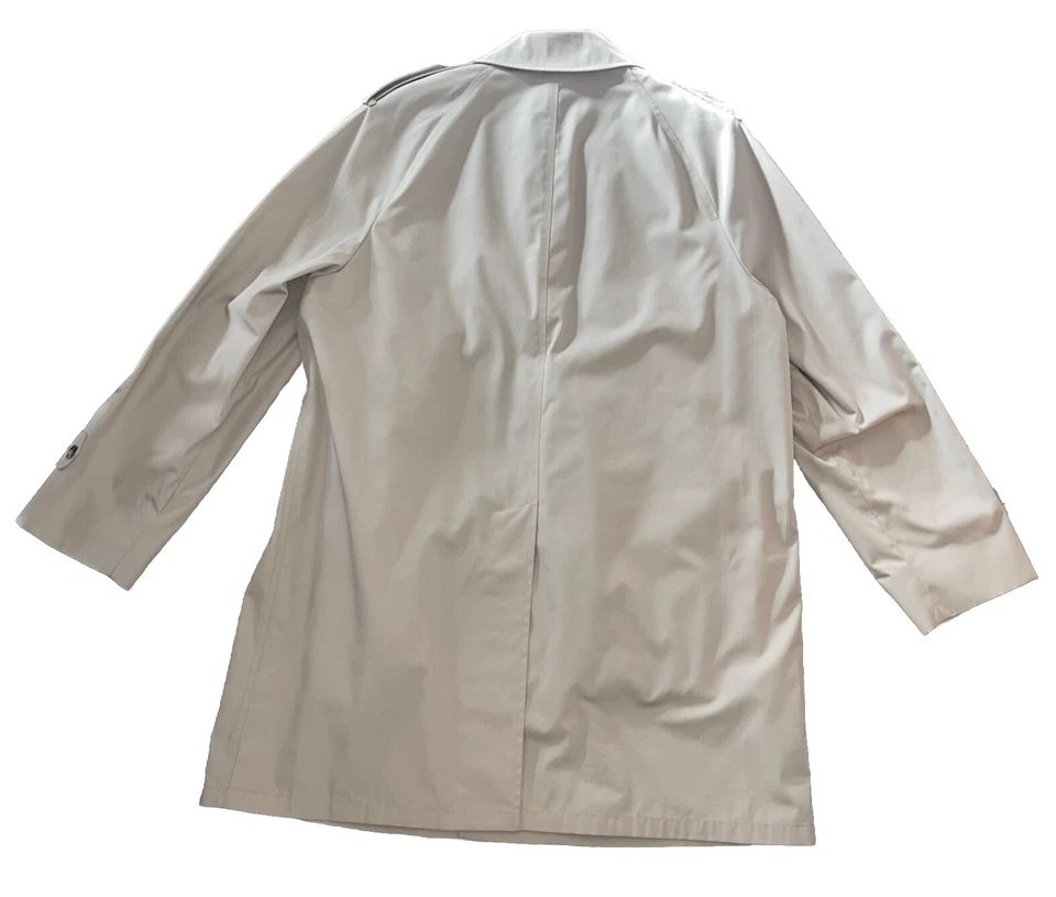 Gabardina vintage Stanley Blacker para hombre 44 largo tostado forro con cremallera abrigo Foto 3 de 4