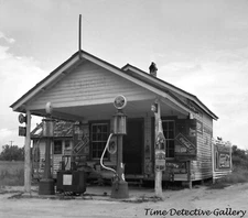 A Vintage Gas Station, Granville County, N. Carolina -1939- Vintage Photo Print