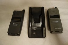 2 Vintage Motorola Digital Personal Communicator Flip Phone Charger 1990s