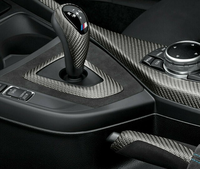 BMW OEM M Performance Carbon Fiber Shift Knob Handbrake Console M2