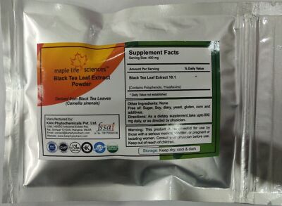 Black Tea Extract Powder Polyphenol Theaflavins Pure & High Quality 