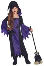 PxP 12907 - Hexe violett - Witch - Magierin - Kapuzenkleid Gr. 116 - 164