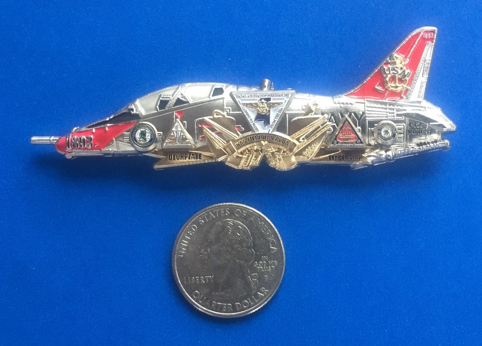 US NAVY CHALLENGE COIN NAVAL AIR STATION (NAS) MERIDIAN CHIEF PETTY OFFICER CPO