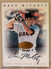 1996 Leaf Signature Series BRONZE AUTO Dave McCarty RARE ON CARD AUTOGRAPH