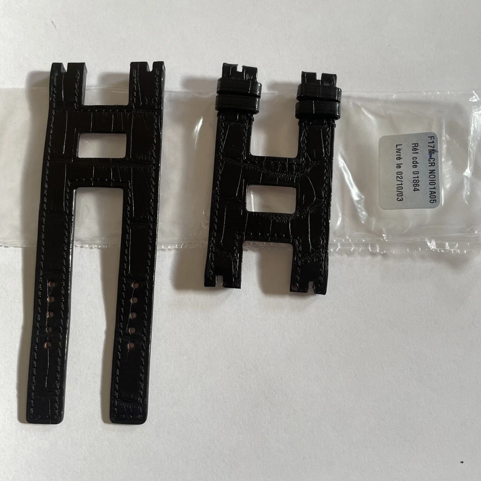 Auténtica correa de cuero Roger Dubuis negra tamaño L 12 mm Foto 2 de 4