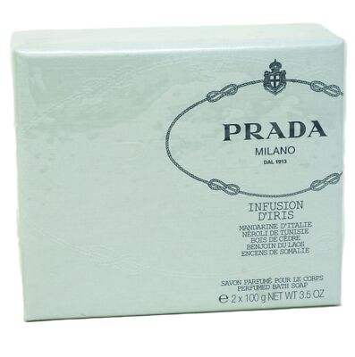 Prada Infusion D'Iris Perfumed Bath Seife Soap 2x100 g