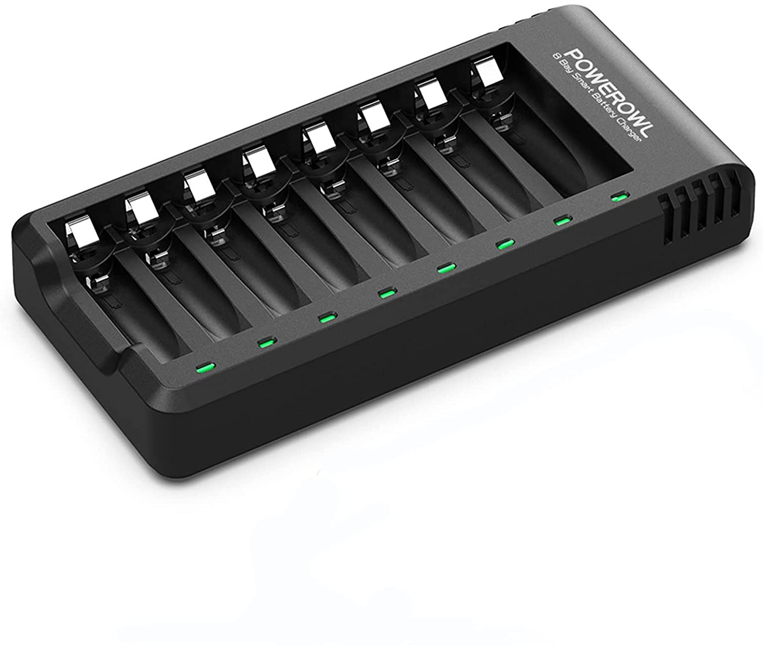 POWEROWL 8 Bay USB AA AAA Fast Battery Charger with Independent Slots