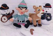 Vintage 1999 Stuffins Rudolph Misfit Toys 2 Sam the Snowman Plush Rudolph & Elf
