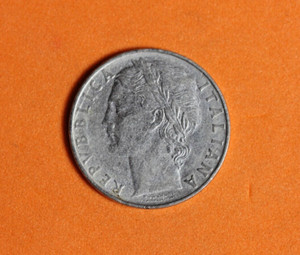 1956 Italy 100 Lire Coin    #P01124