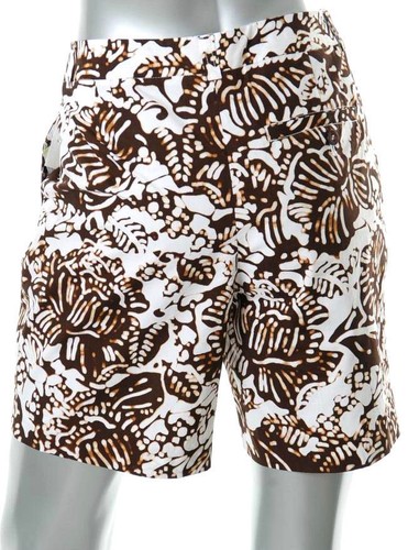 Jones New York braune Batik-Druck Shorts Größe 4 neu mit Etikett kostenloser Versand - Bild 2 von 2