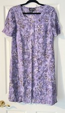 Carole Little Purple Lilac Vintage Short Dress Sz 8 Floral Y2K 90s Romantic