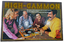High Gammon Spiel Super Backgammon F.X. Schmid 1975 Brettspiel Vintage Würfel