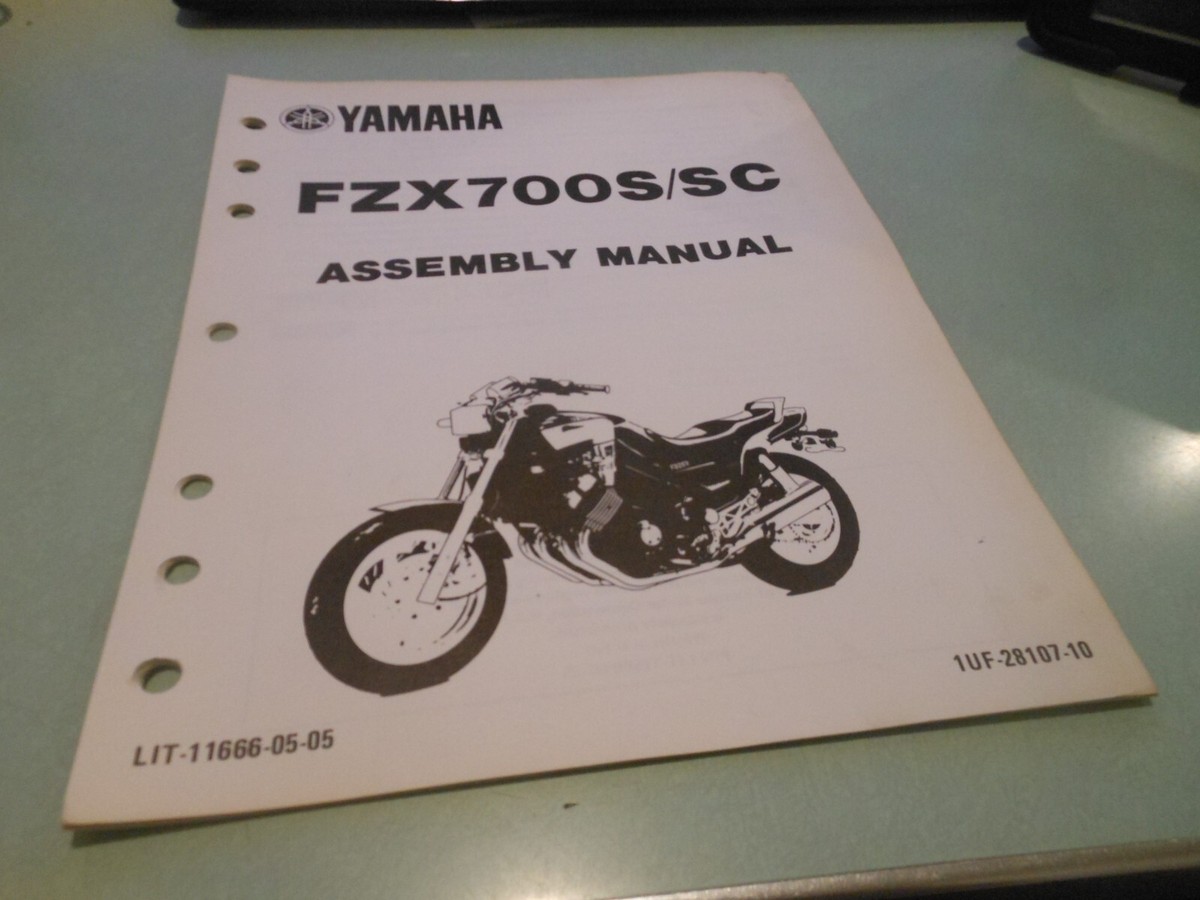 リ Yamaha OEM FZX700S/SC Assembly Manual Book # LIT-11666-05-05