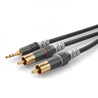 Hicon HBA-3S-0030 Sommercable 3,5 mm mini jack/mini jack 30 cm cavo RCA Hicon HBA-3S-0030 Sommercable 3,5 mm mini jack/mini jack 30 cm cavo RCA