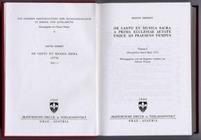 1968 Gerbert: De cantu et musica sacra a prima ecclesiae aetate usque ad prae..