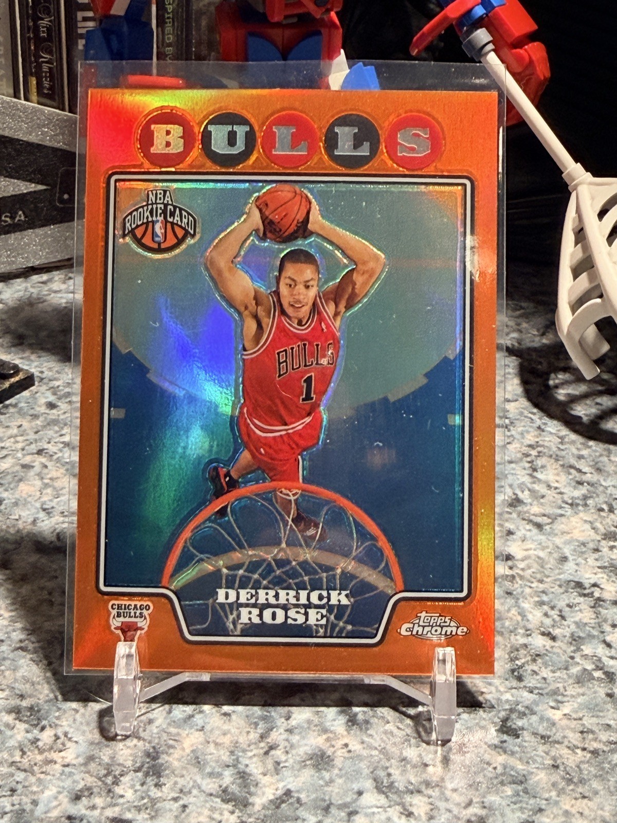 2008 Derrick Rose Topps Chrome RC Orange Refractor /499 