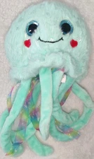 Way To Celebrate Jellyfish 8" Teal Aqua Blue Soft Toy Plush Valentine Walmart