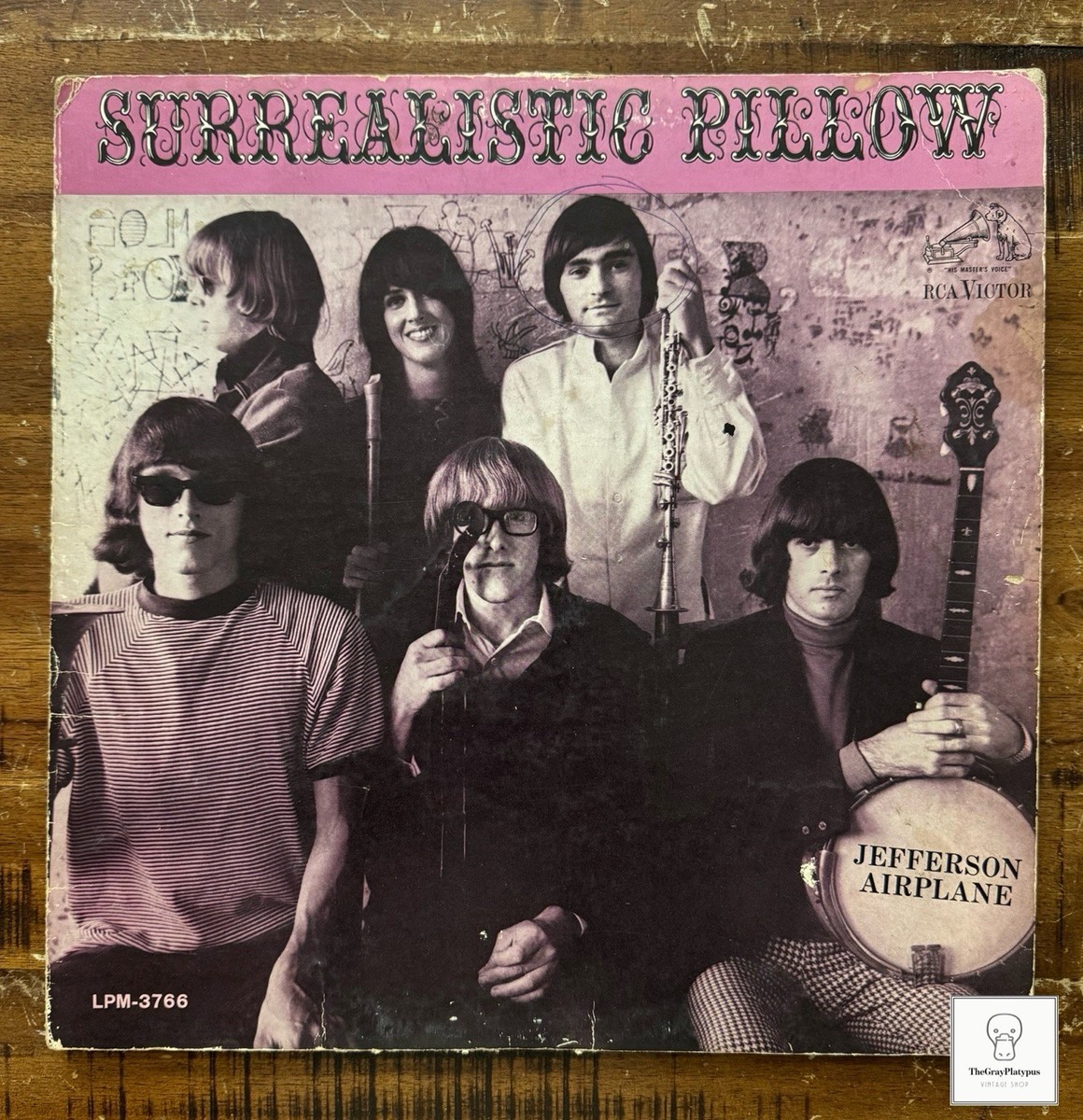Jefferson Airplane Surrealistic Pillow Vinyl LP Record (1967) mono